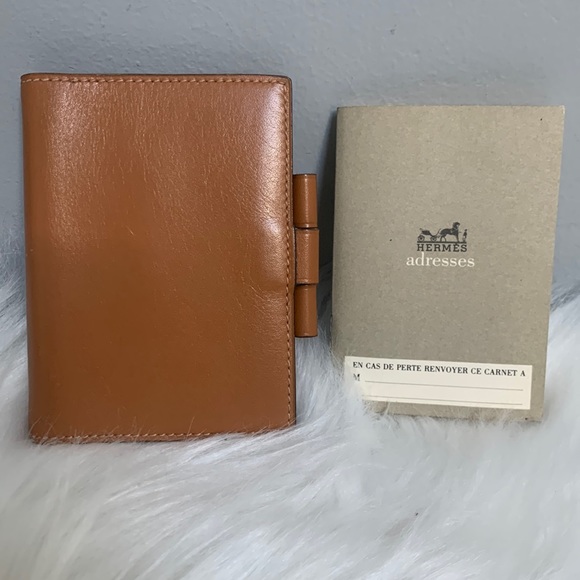 Hermes Accessories - Authentic Hermes mini address book and leather book cover
